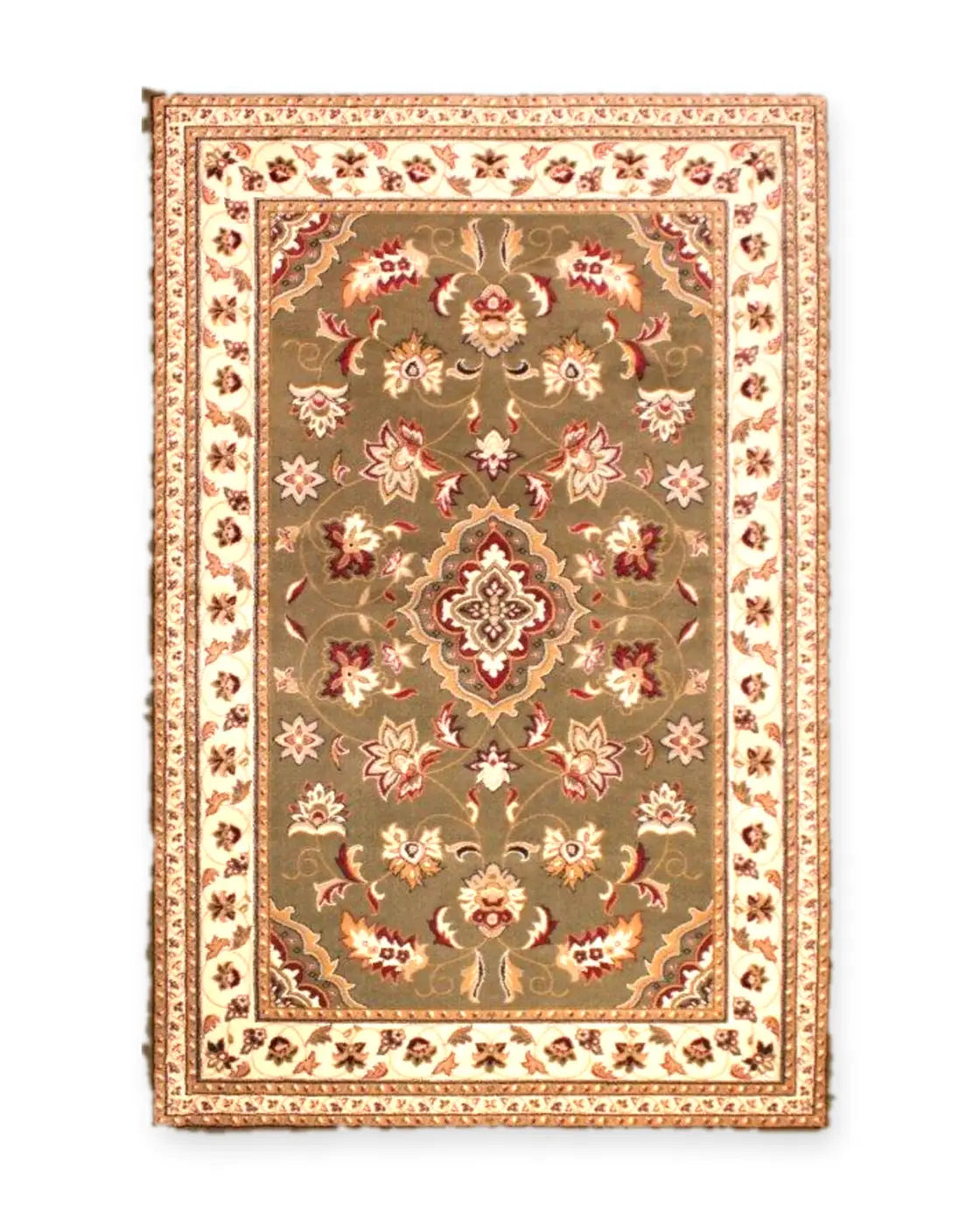 Regent Olive Green Traditional Persian-Style Rug