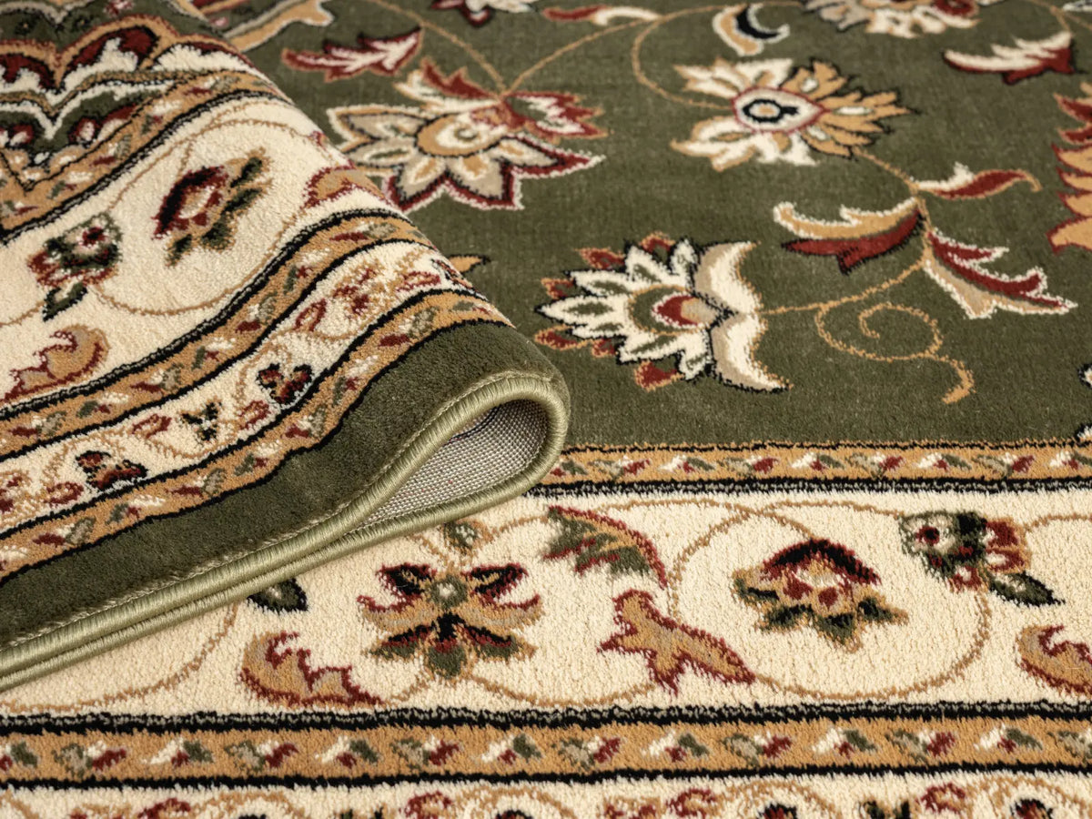 Regent Olive Green Traditional Persian-Style Rug