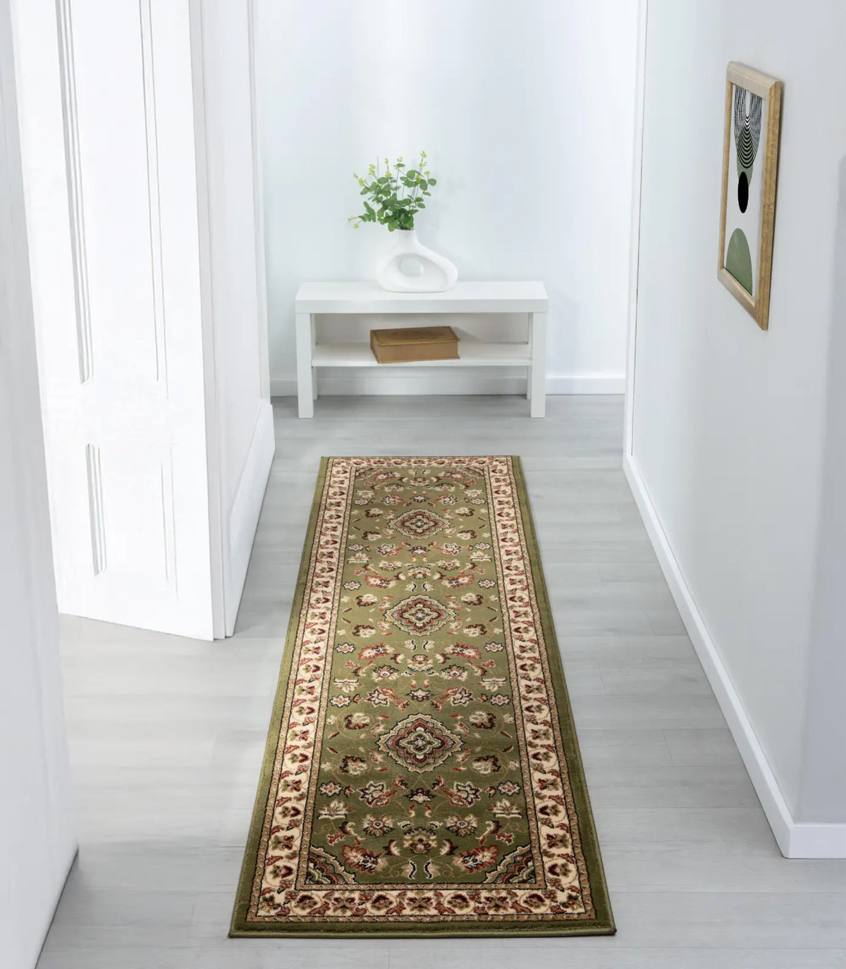 Regent Olive Green Traditional Persian-Style Rug