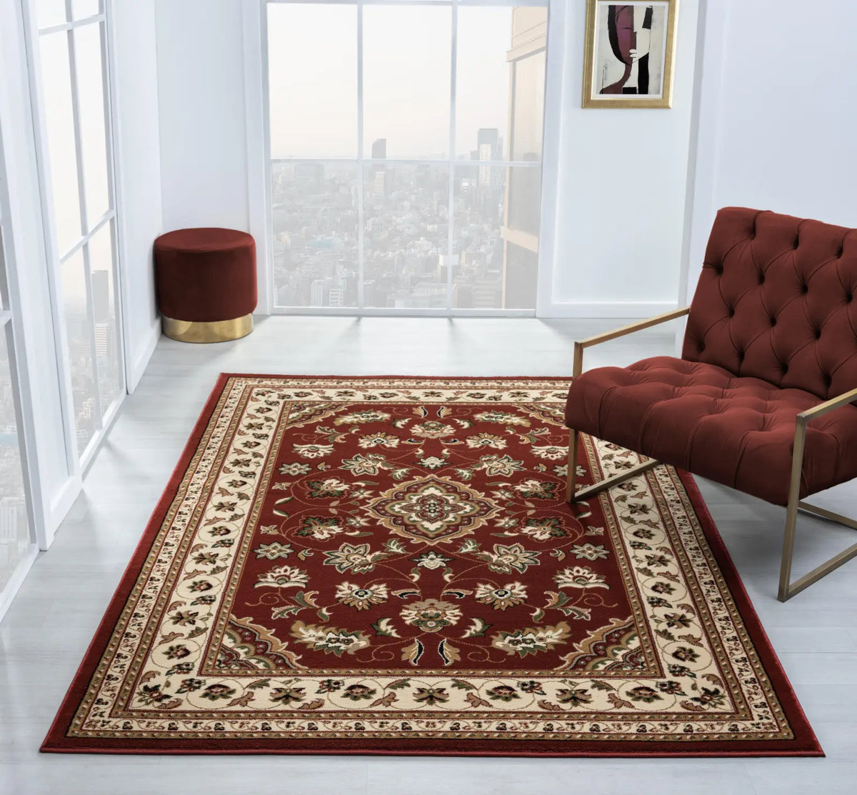 Regent Red Traditional Persian-Style Rug