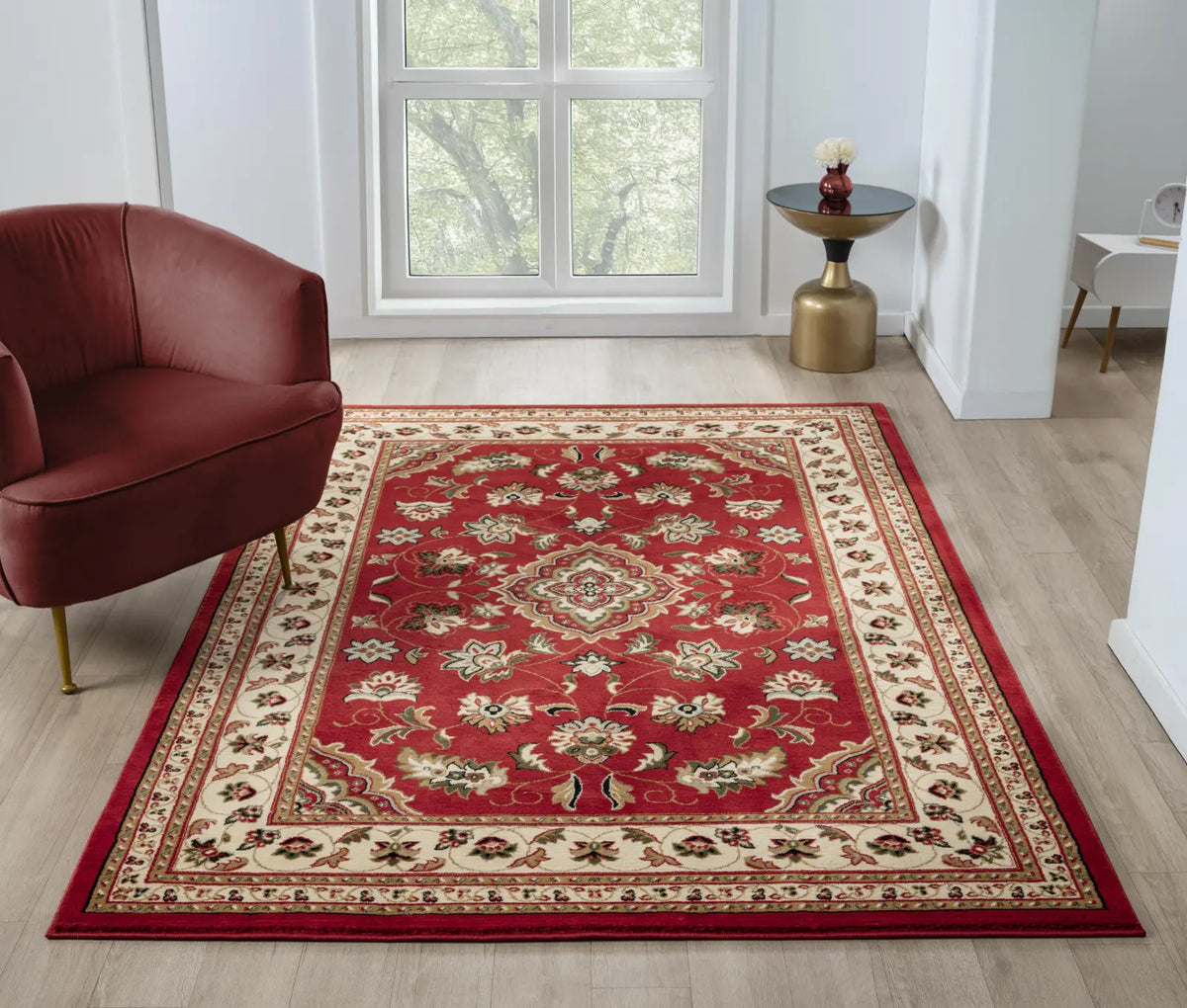 Regent Terracotta Traditional Persian-Style Rug