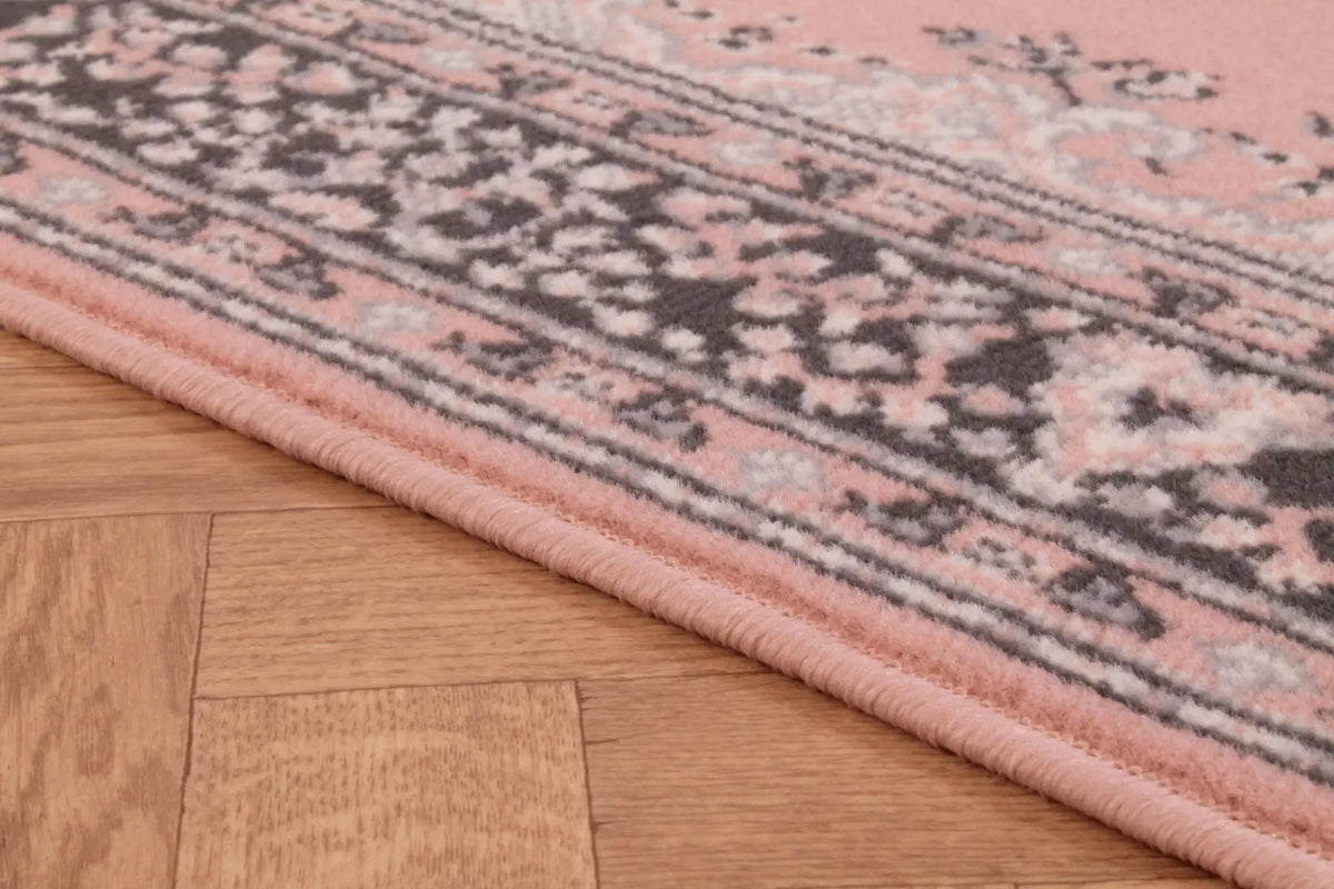 Richmond Blush Pink Traditional Medallion Rug