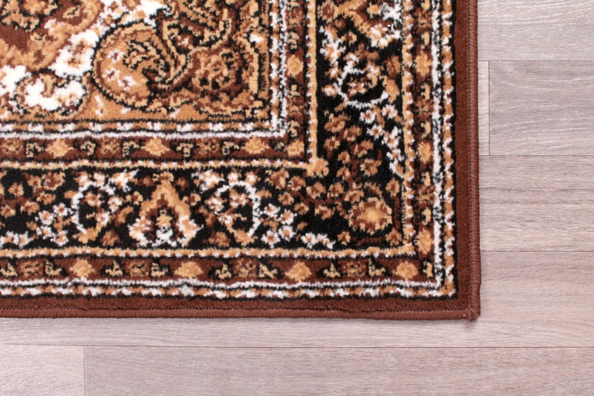 Richmond Chocolate Brown Traditional Medallion Rug