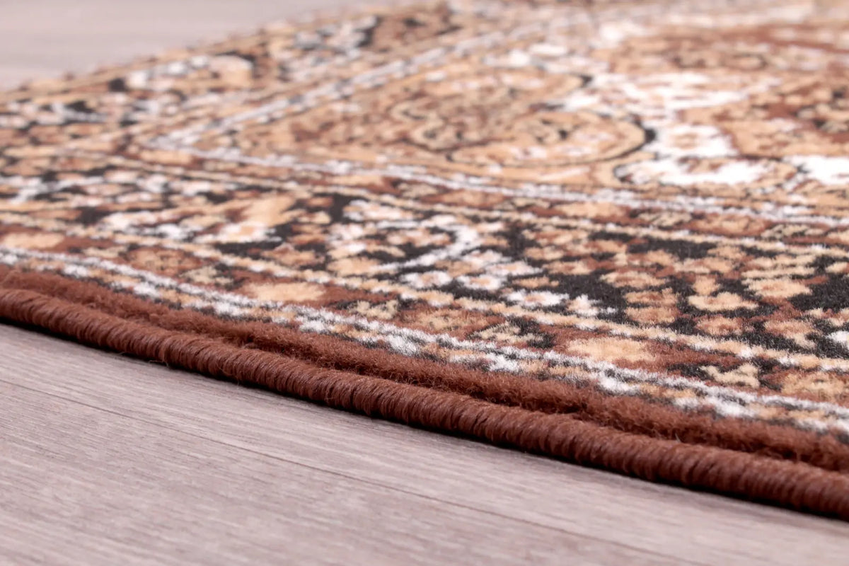 Richmond Chocolate Brown Traditional Medallion Rug
