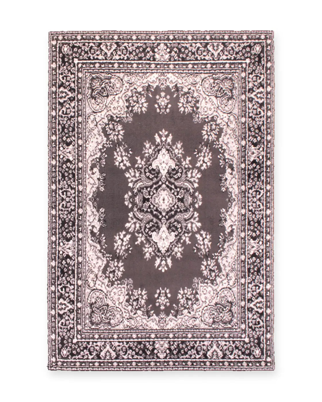 Richmond Dark Grey Traditional Medallion Rug