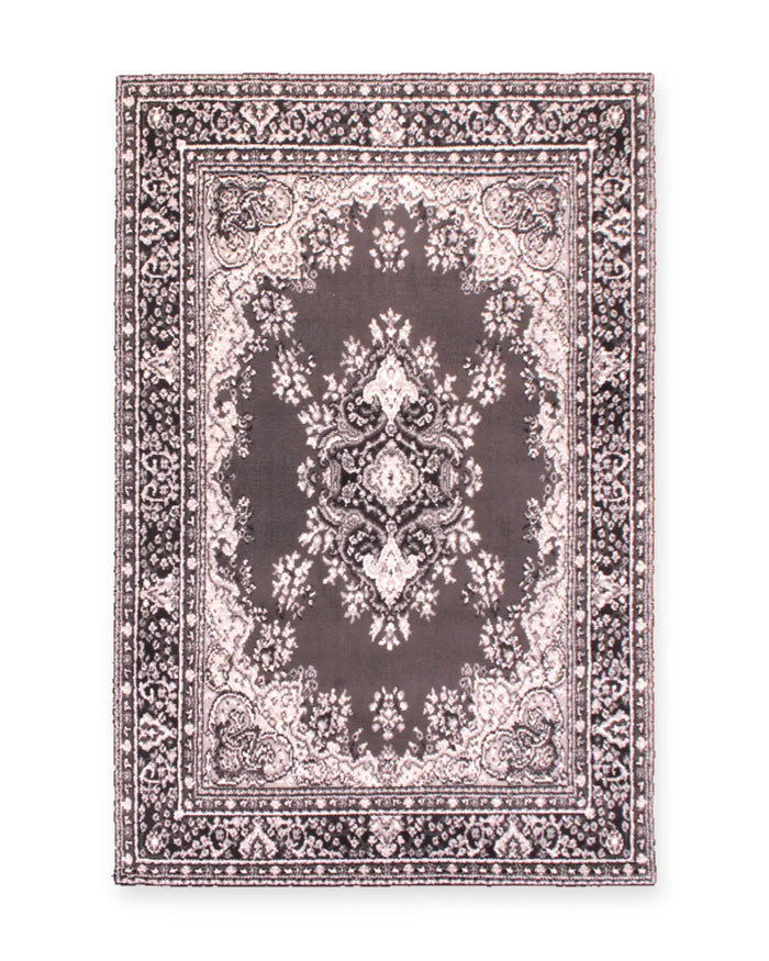 Richmond Dark Grey Traditional Medallion Rug