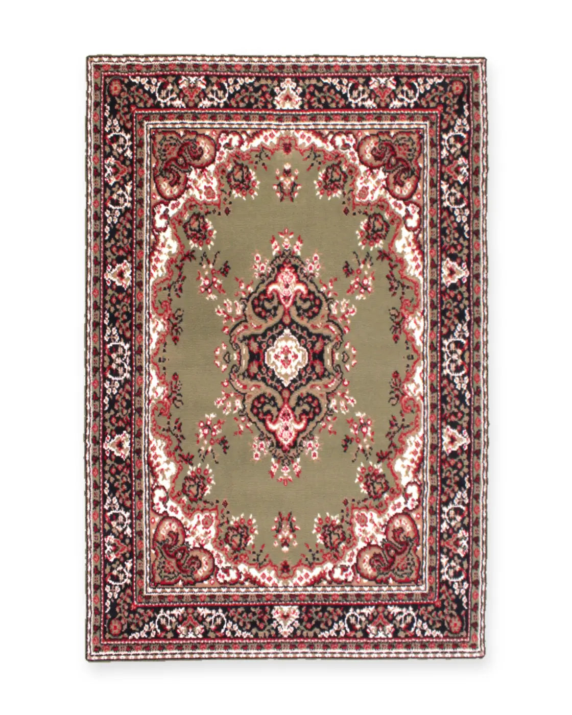 Richmond Green Traditional Medallion Rug