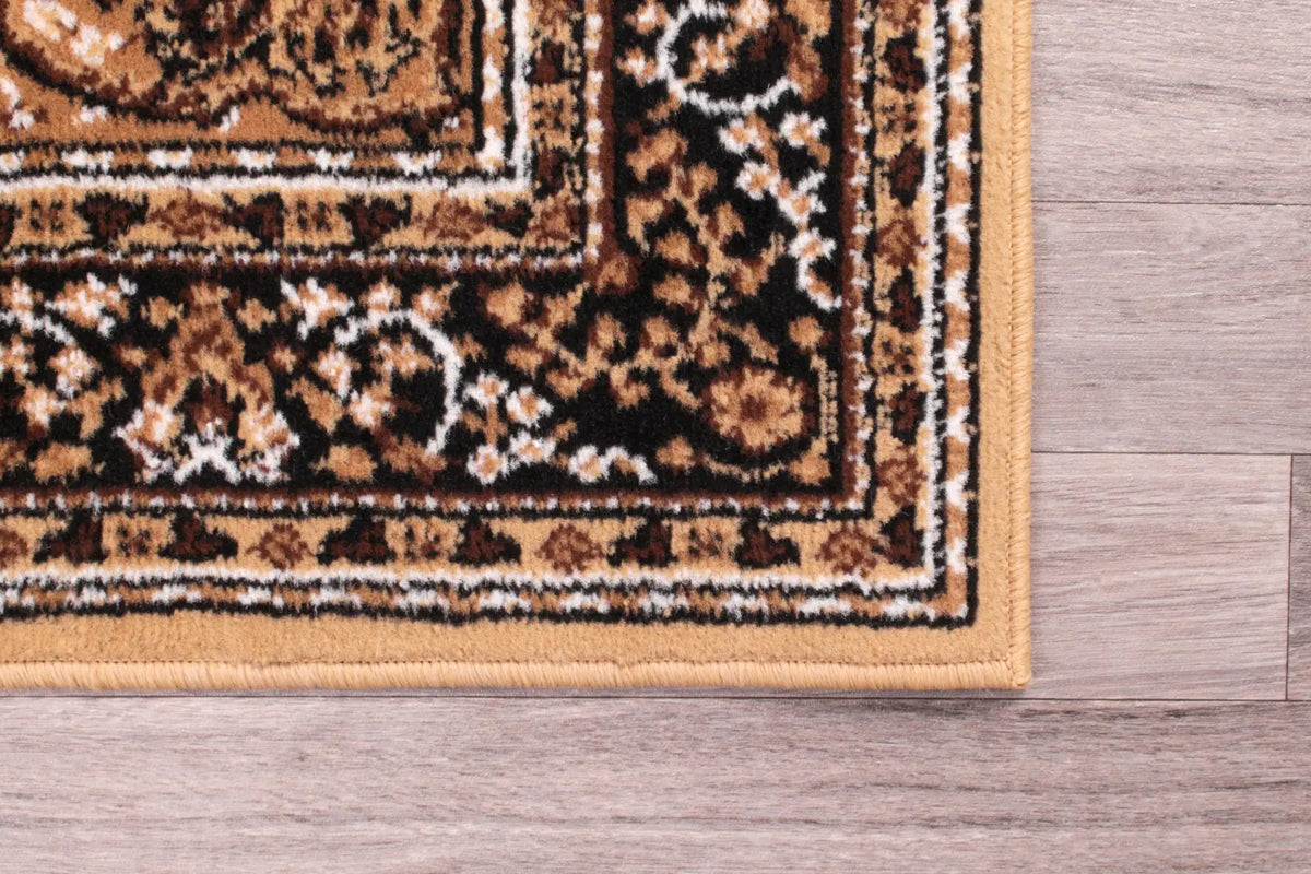 Richmond Mustard Traditional Medallion Rug
