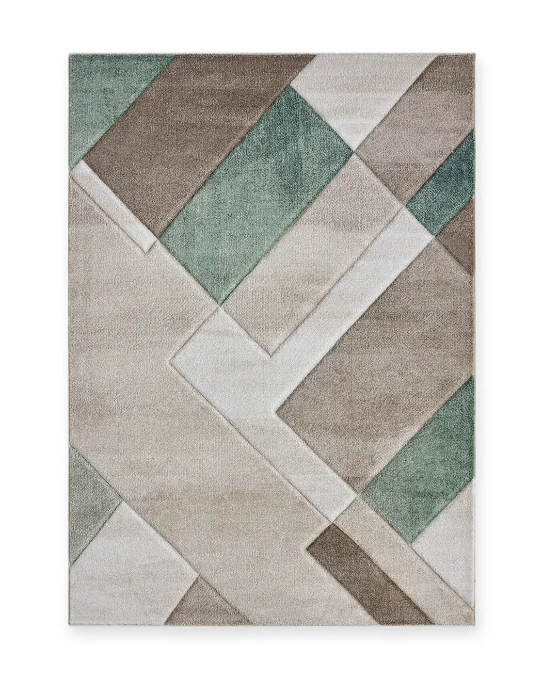 Ridge Sage Green Geometric Rug
