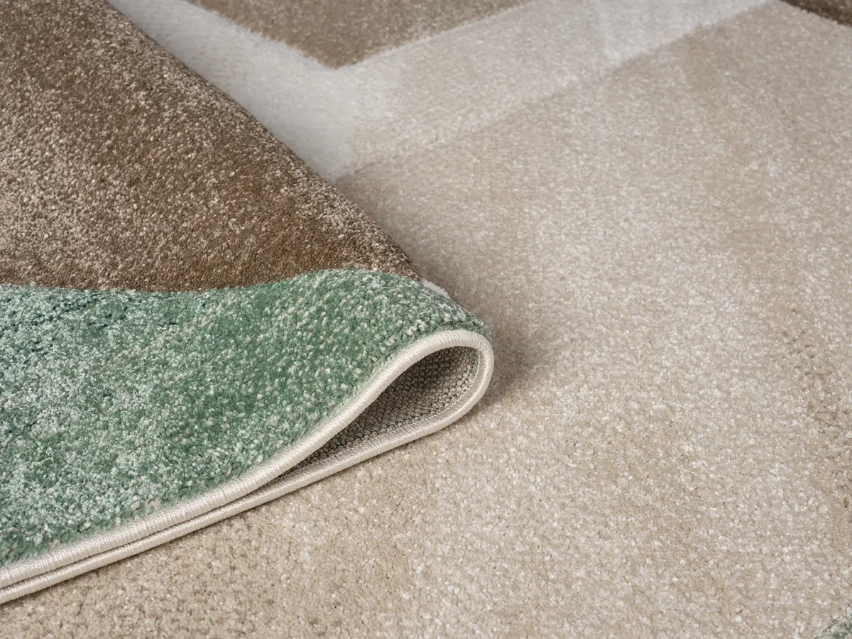 Ridge Sage Green Geometric Rug