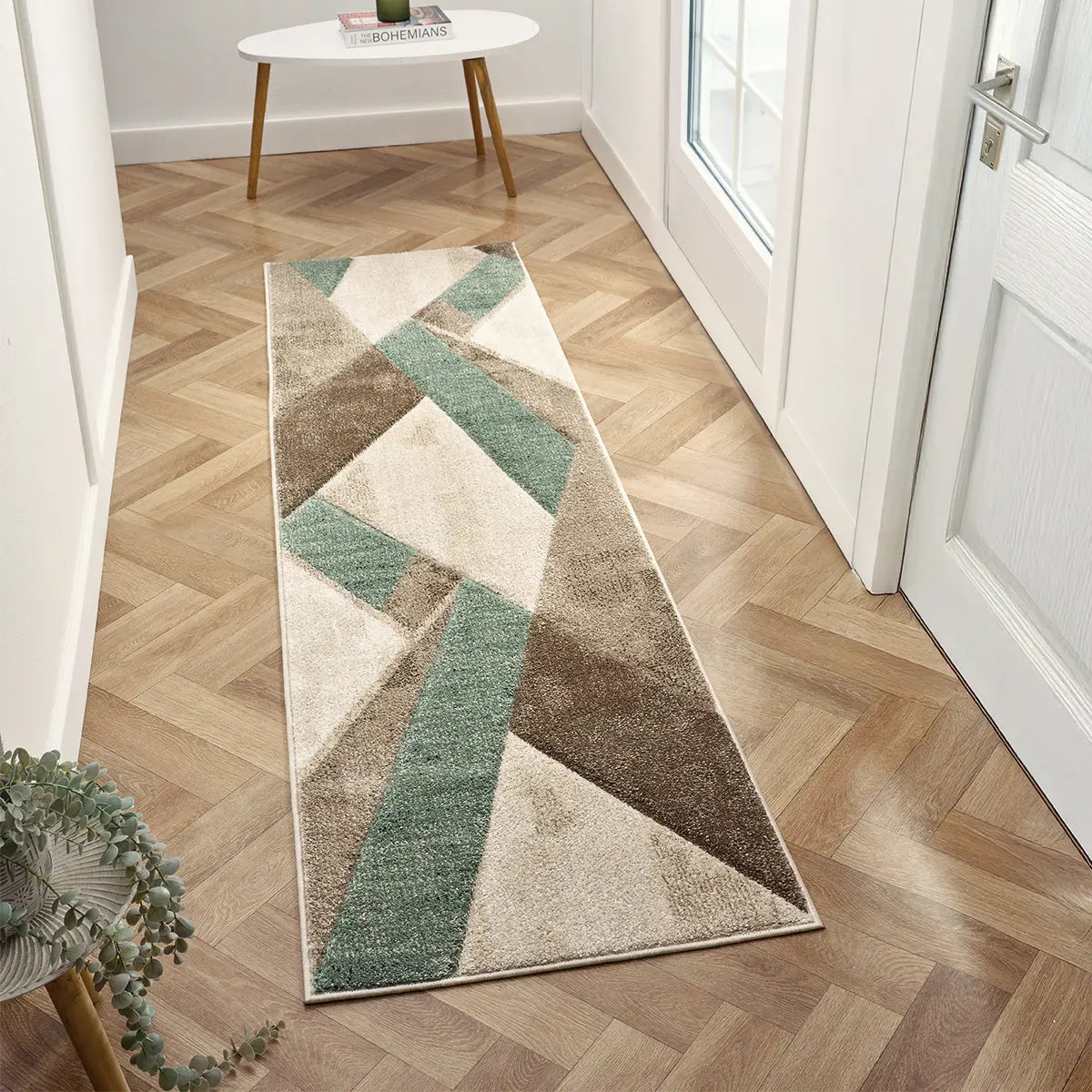Ridge Sage Green Geometric Rug