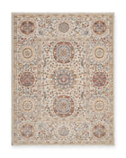 Rosalind Beige & Light Brown Vintage Rosette Rug