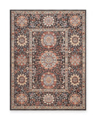 Rosalind Charcoal & Rose Vintage Rosette Rug