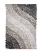 Samba Grey Wave Shaggy Rug