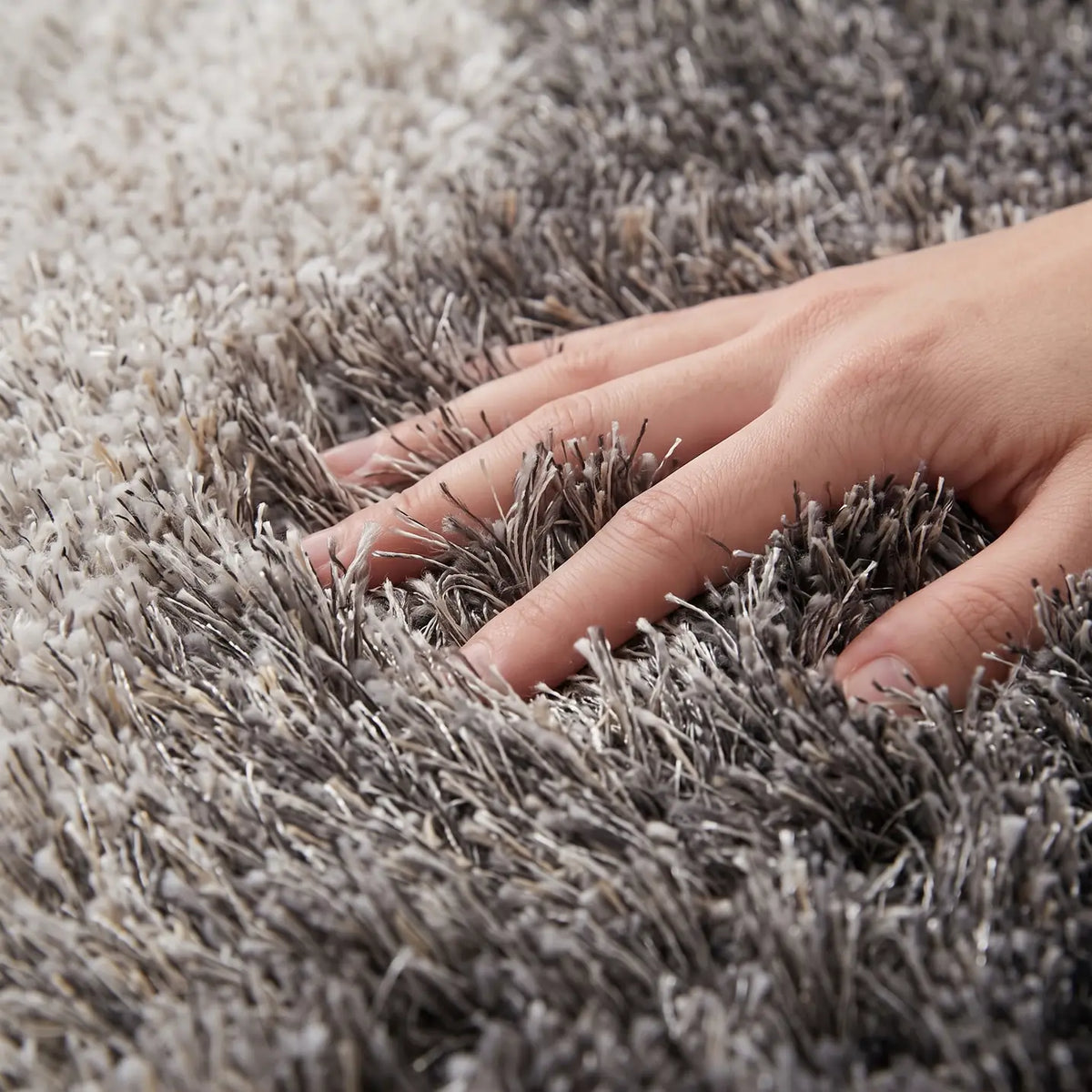 Samba Grey Wave Shaggy Rug