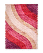 Samba Pink Wave Shaggy Rug