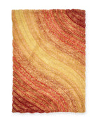 Samba Terracotta Wave Shaggy Rug