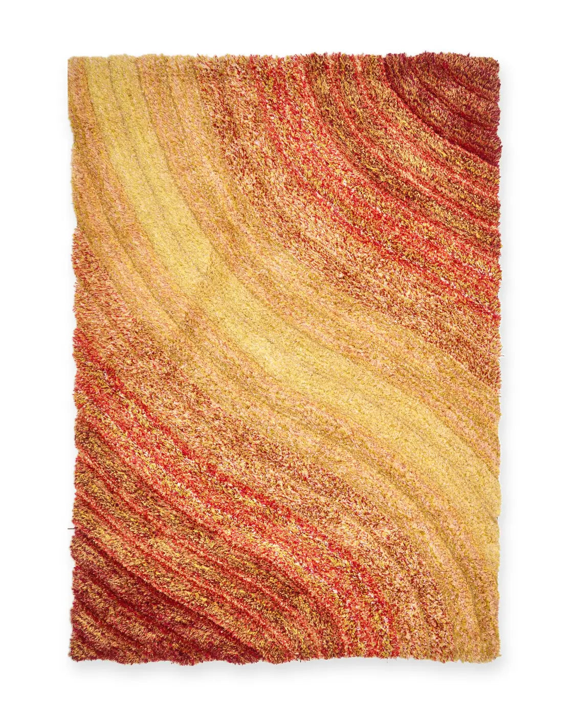 Samba Terracotta Wave Shaggy Rug