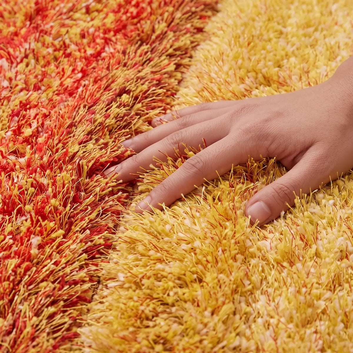 Samba Terracotta Wave Shaggy Rug