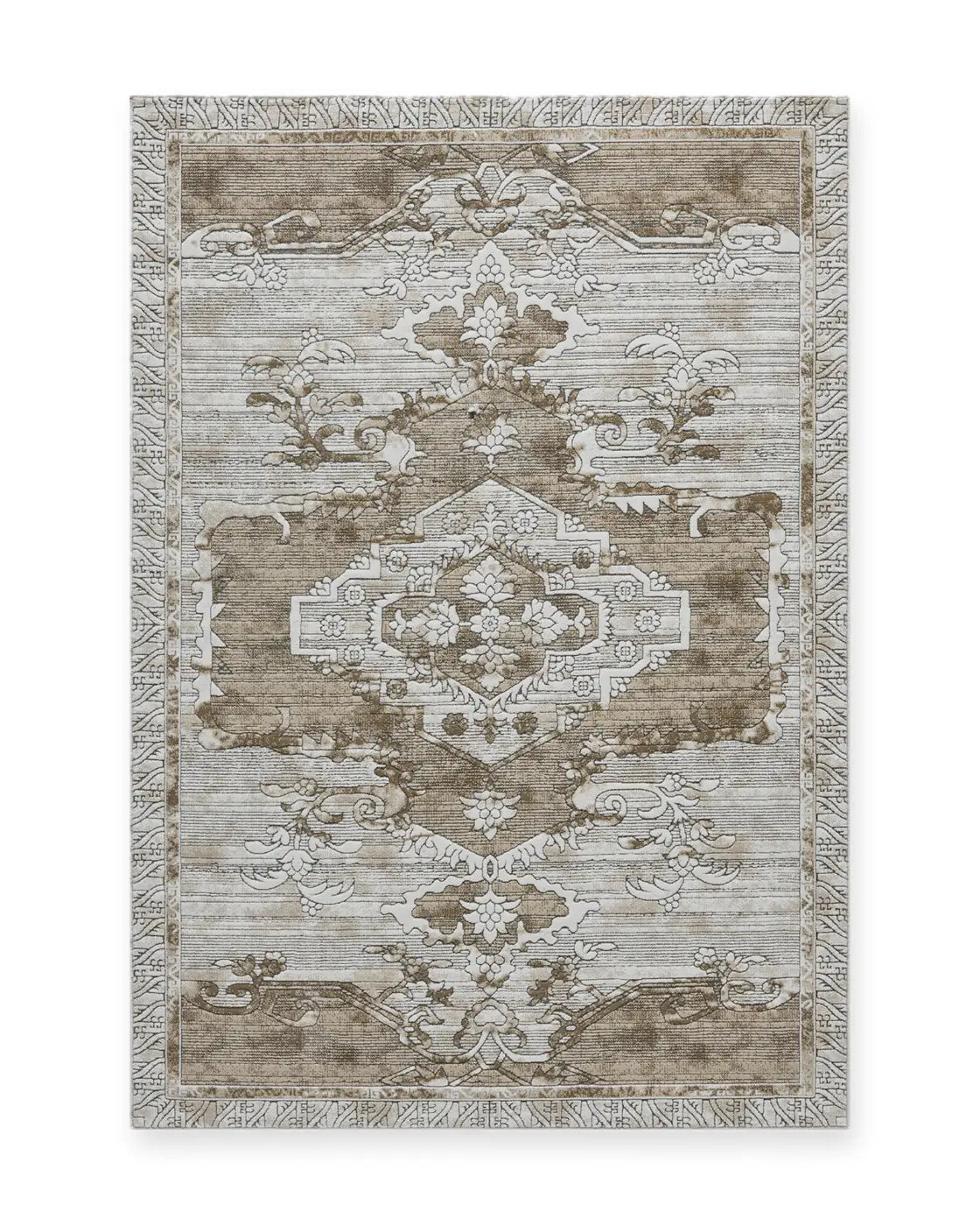 Severn Natural Textured Tribal Rug