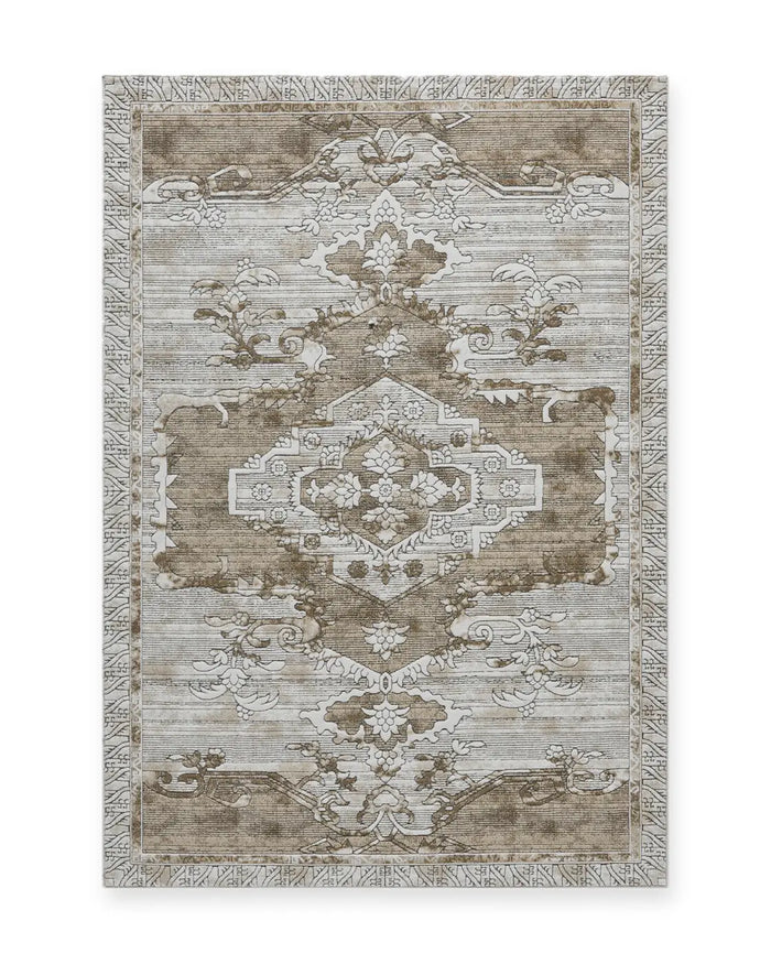 Severn Natural Textured Tribal Rug