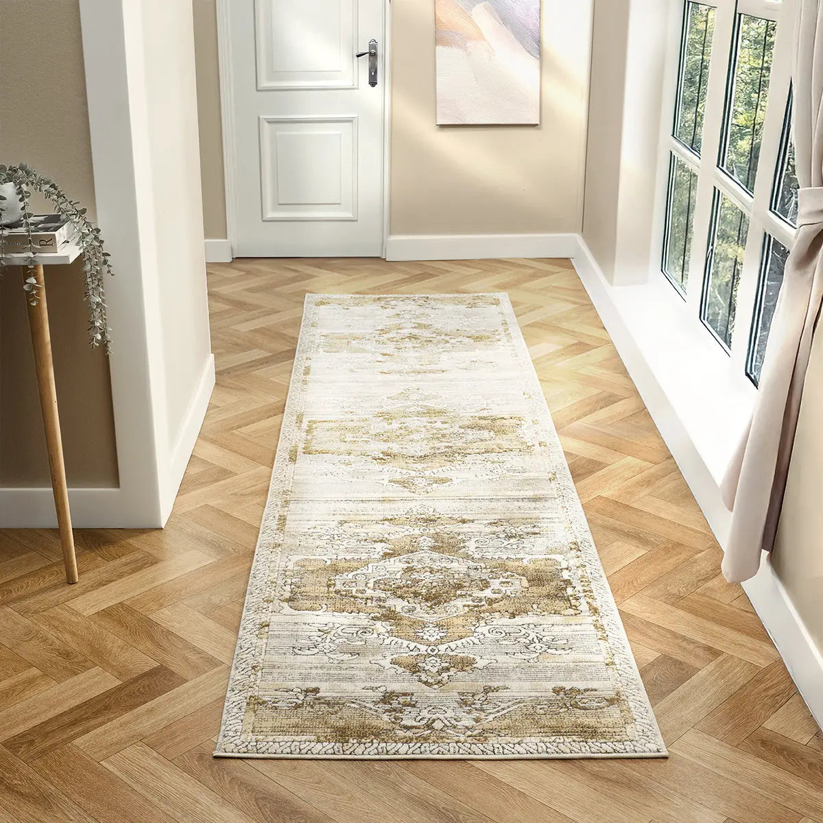 Severn Natural Textured Tribal Rug