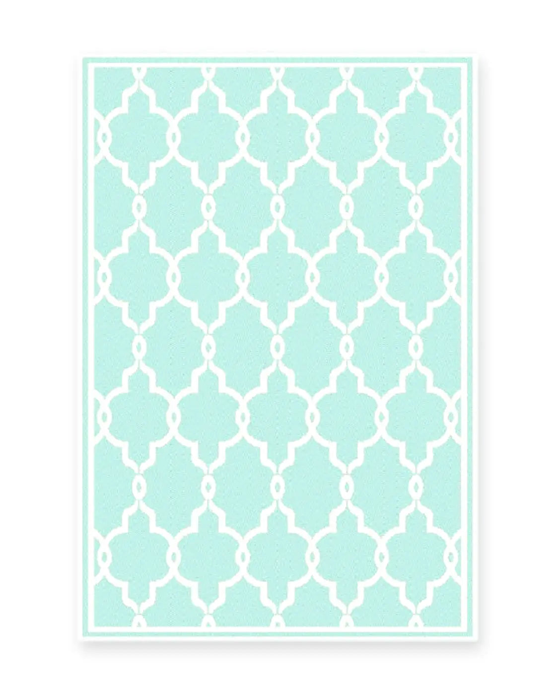 Seville Aqua Moroccan Tile Outdoor Rug