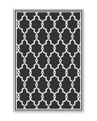 Seville Black Moroccan Tile Outdoor Rug