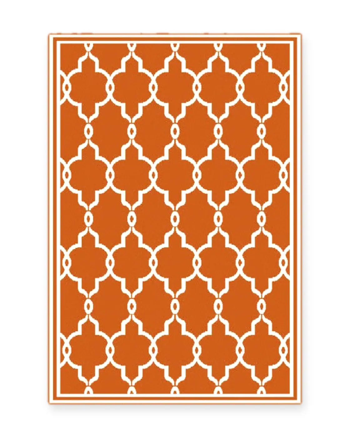 Seville Terracotta Moroccan Tile Outdoor Rug