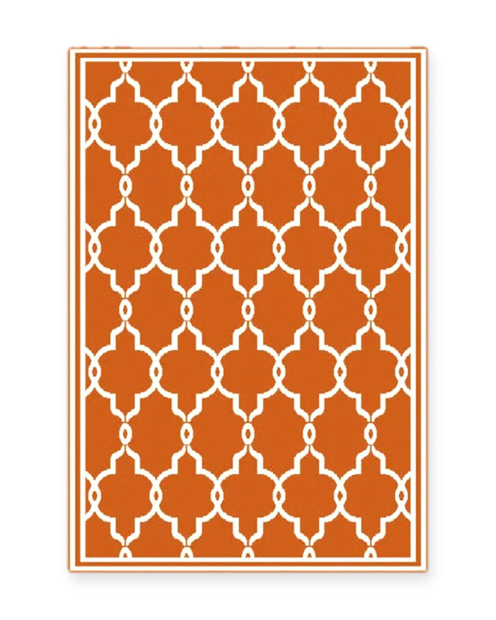 Seville Terracotta Moroccan Tile Outdoor Rug