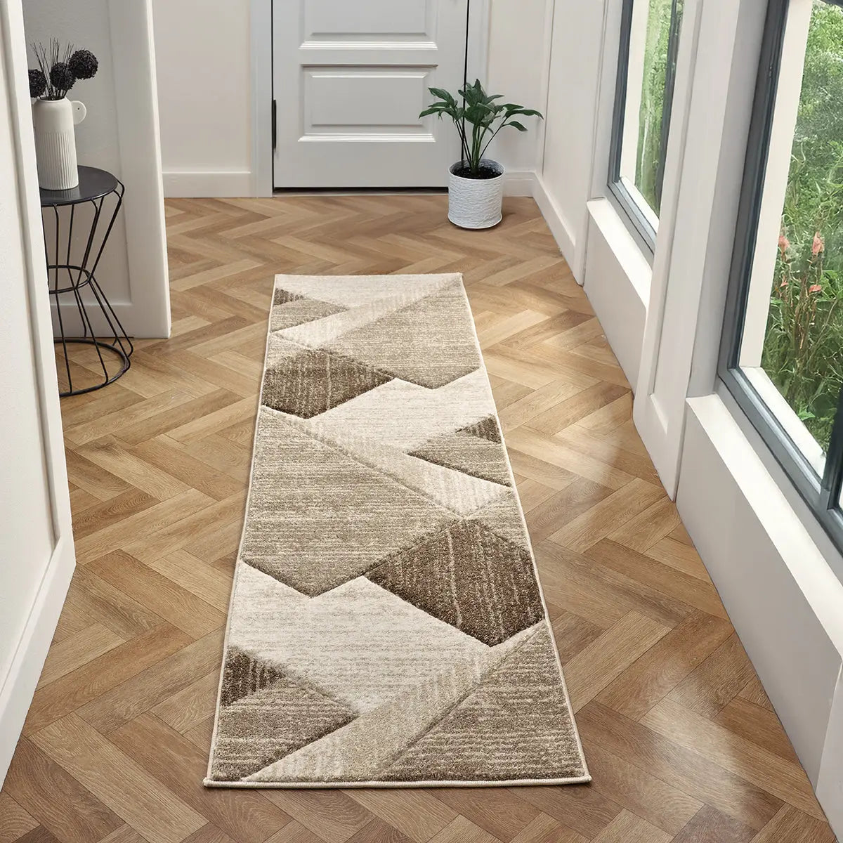 Shard Beige Geometric Rug