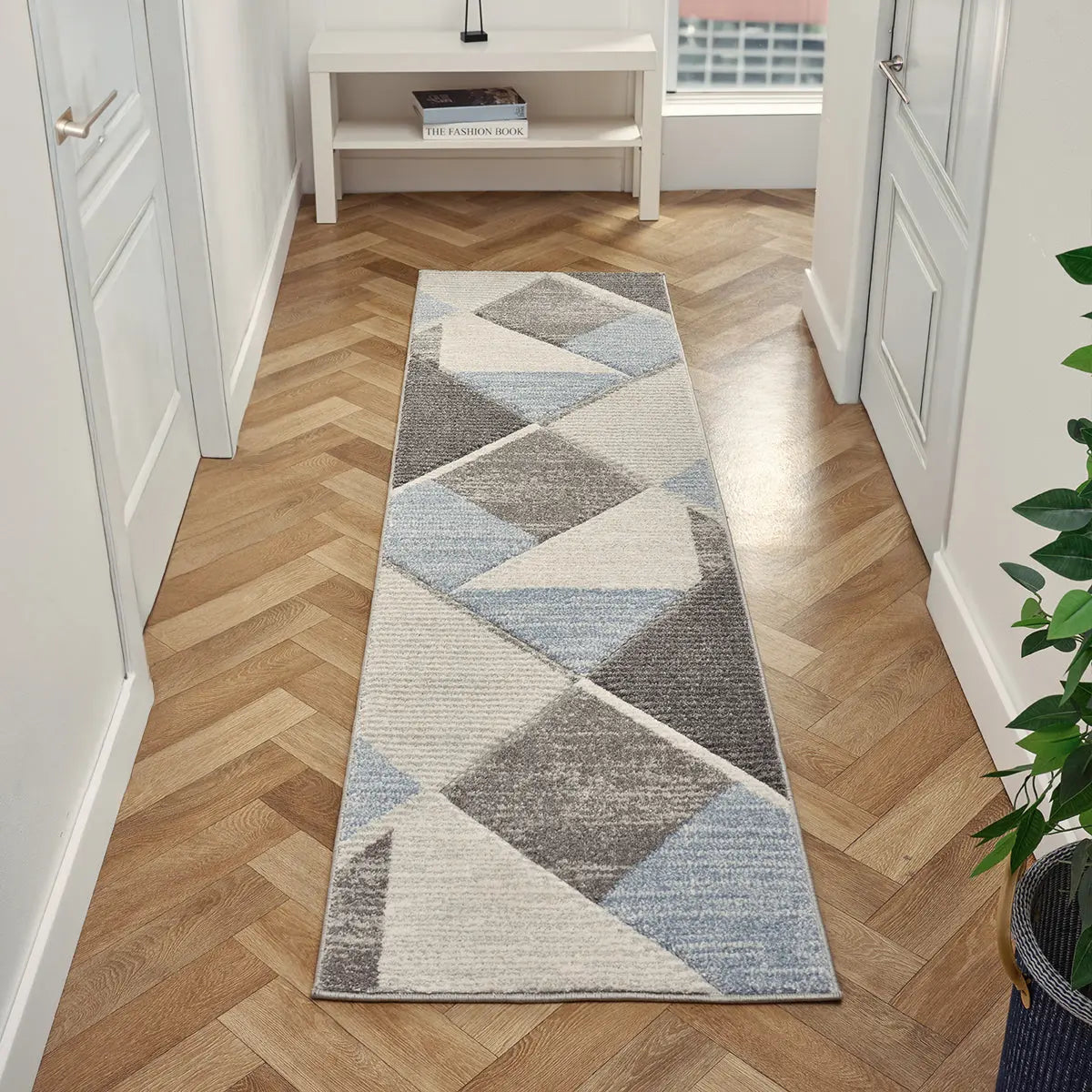 Solstice Powder Blue Geometric Rug