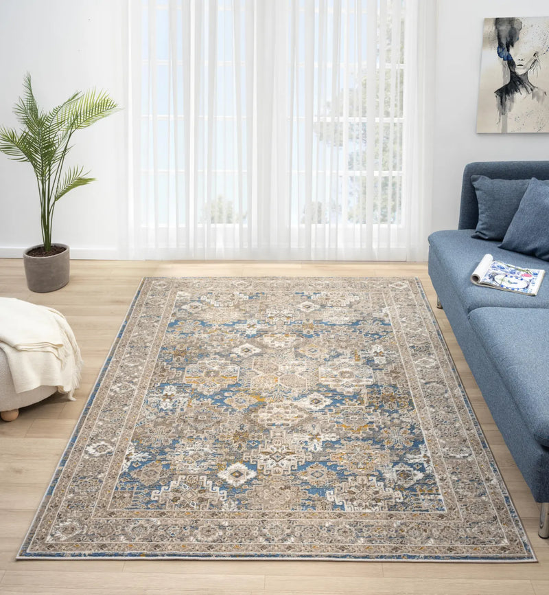 Tetbury Blue Distressed Vintage Rug