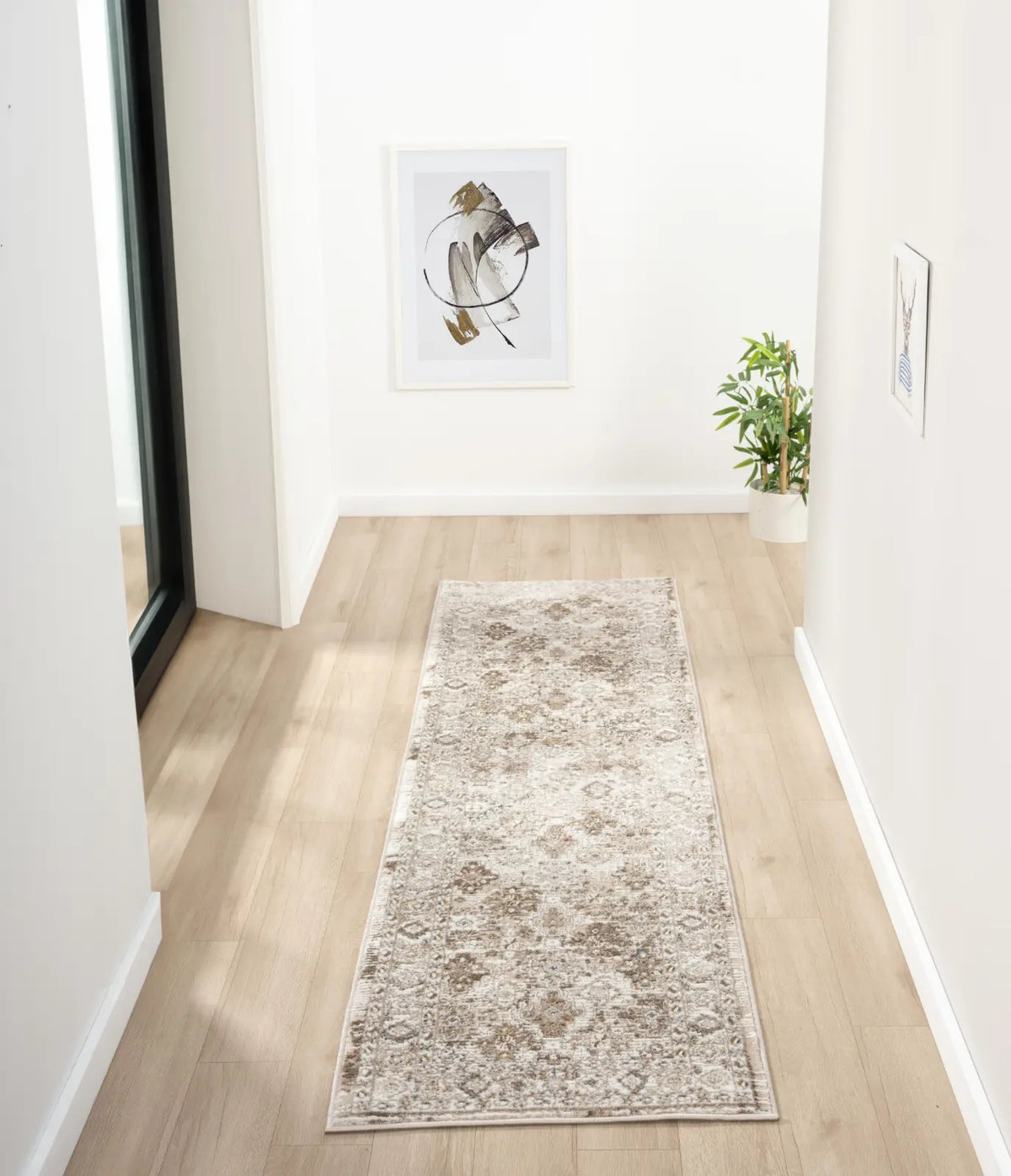 Tetbury Cream & Beige Distressed Vintage Rug