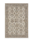 Tetbury Cream & Brown Distressed Vintage Rug