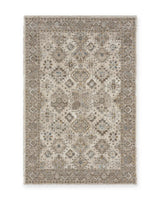 Tetbury Cream & Brown Distressed Vintage Rug