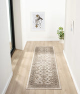 Tetbury Cream & Brown Distressed Vintage Rug