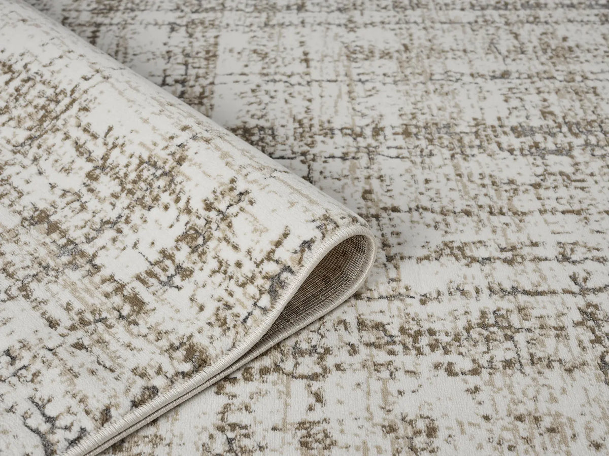 Tweed Natural Textured Check Rug
