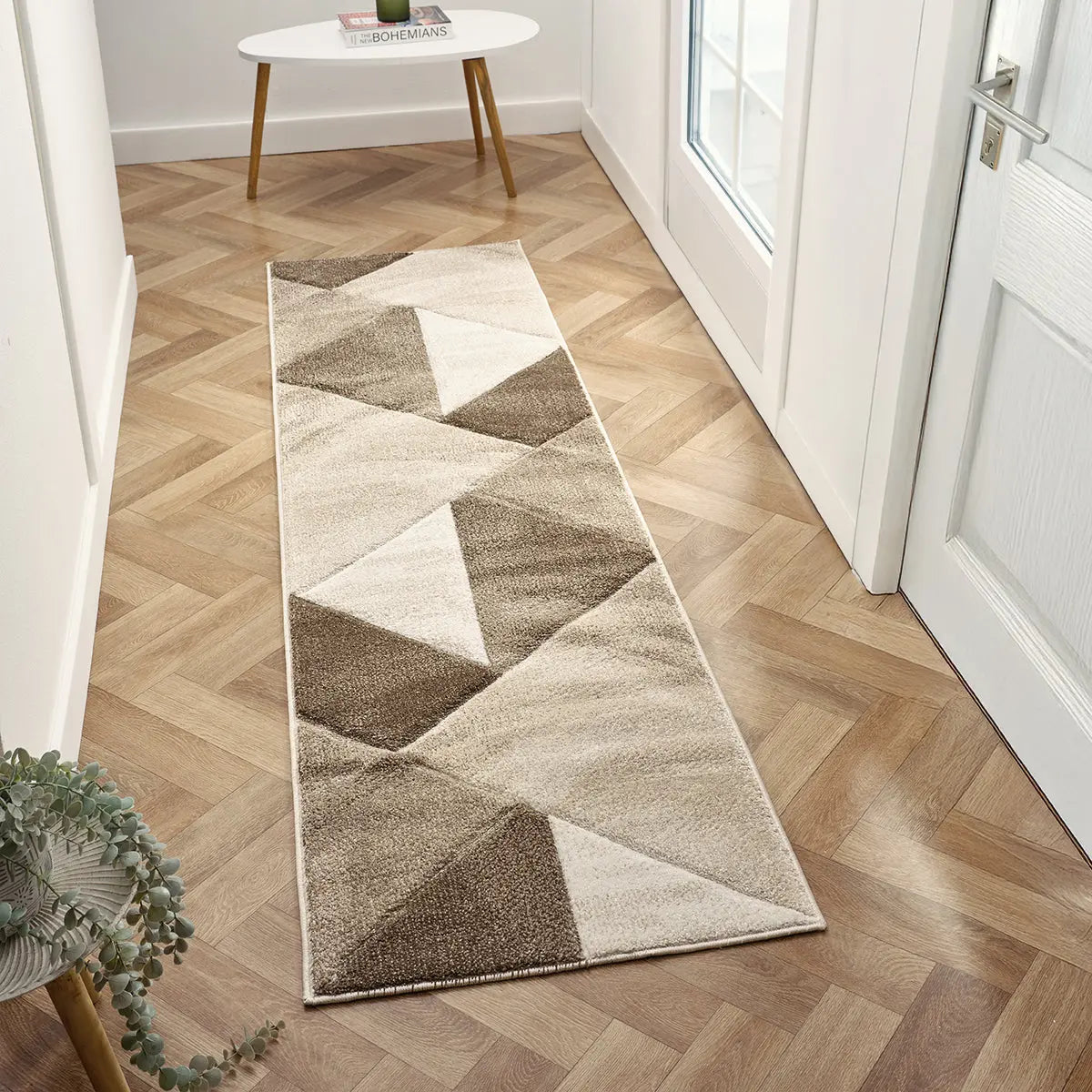 Vertex Beige Geometric Rug