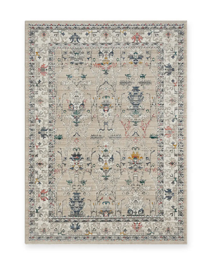 Willow Beige Vintage Floral Rug
