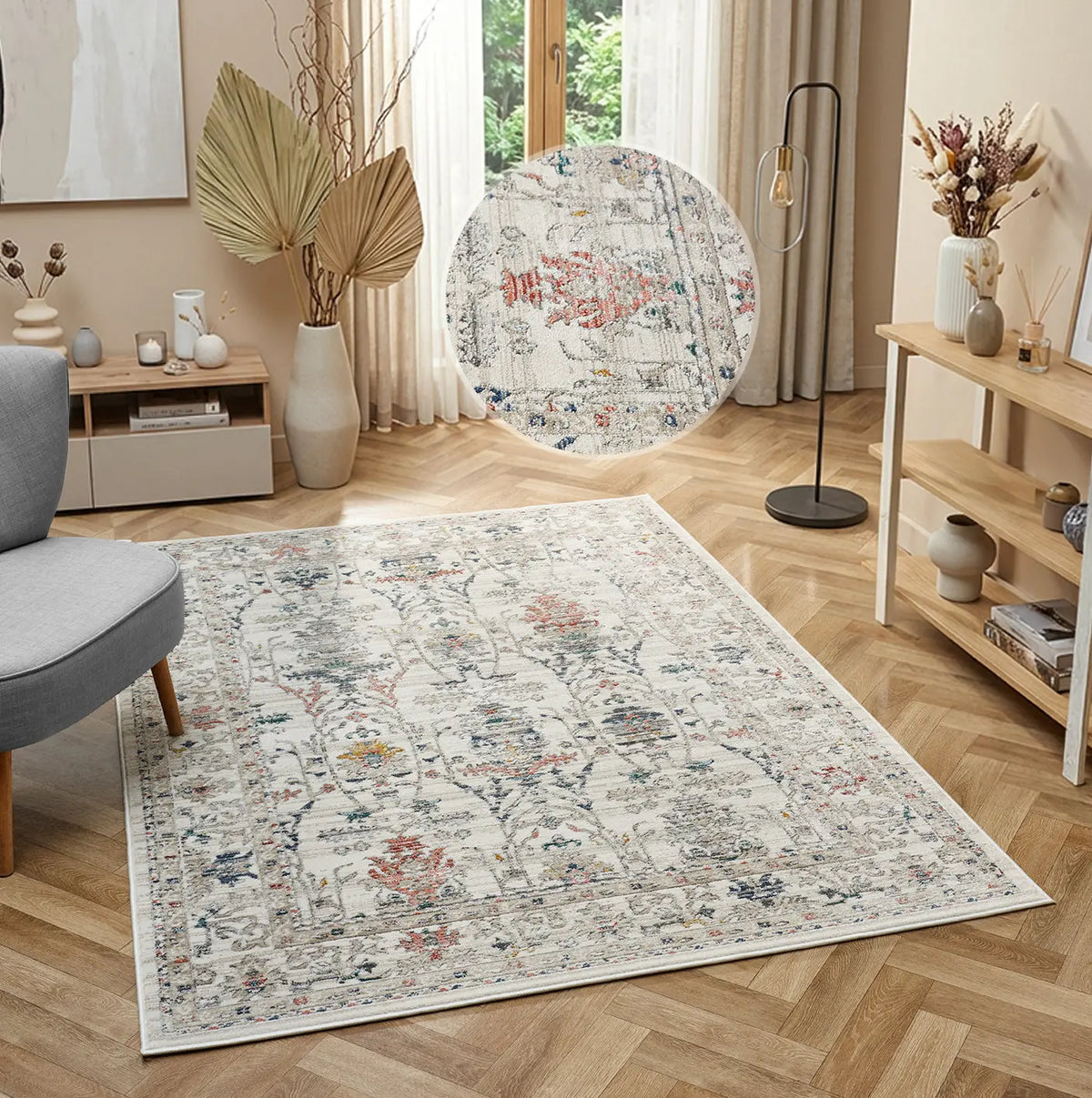 Willow Cream Vintage Floral Rug